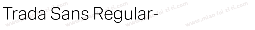 Trada Sans Regular字体转换